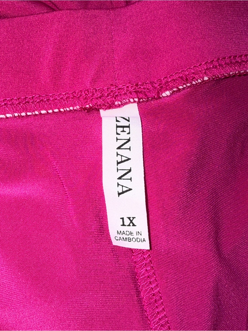 NWT-Zenana Outfitters Bright Magenta Pull-On Straight Leg Pants-Size 1XL,2XL,3XL - Picture 2 of 9